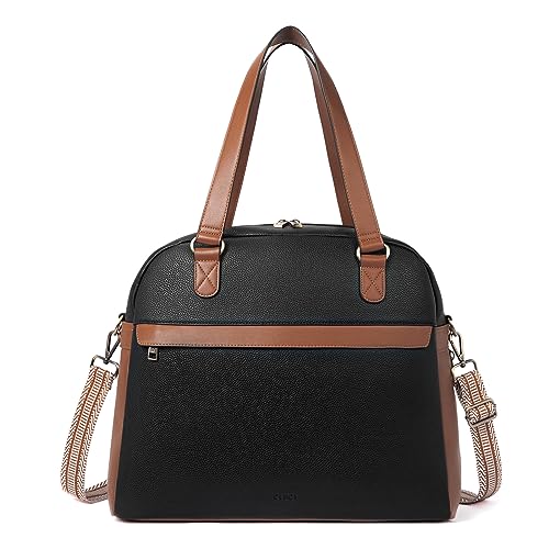 Image of CLUCI Weekender Bag for Women Travel Leather Duffel Bag Carry on Overnight Bag