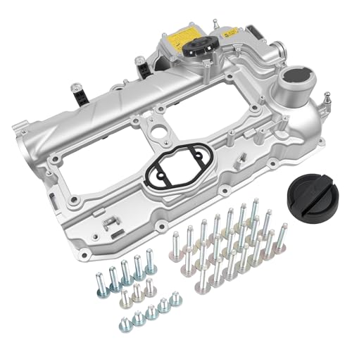 Upgrade Aluminum N20 Engine Valve Cover Kit Compatible with BMW 228i 320i 328i X1 X3 X5 Z4 2012-2018 L4 2.0L with Gasket Bolts & Oil Filler Cap Replace 11127588412 264-517
