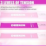 DEEKIN 20 Pcs Resistance Bands Resistance Loop Exercise Bands Exercise Equipment Elastic Drap Ring for Women and Men Home Fitness, Gym, Yoga(Rose Pink) - Image 3