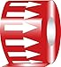 Accuform RAW258RDWT Adhesive Vinyl Directional Flow Arrow Tape, 4" Width x 54