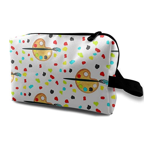Artist's Palette_1739 - Bolsa de Aseo portátil para Maquillaje, Bolsa organizadora de Viaje para Mujeres y niñas, 25,4 x 12,7 x 15,2 cm