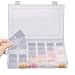 36 Grids Jewelry Organizer, Plastic Jewelry Storage Container Box, with Adjustable Dividers, Perfect for Storing Earrings,Rings, Beads, Mini Accessries Goods(10.8 x 6.88 X 1.57 in.) (36 grids Box)