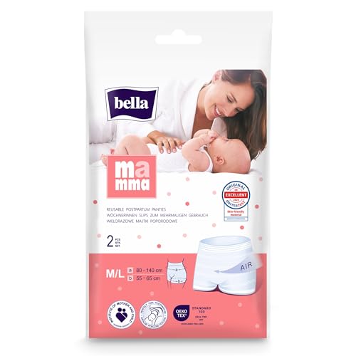 Bella Mamma Wochenbett Unterwäsche für Wöchnerinnen – 8 Stück Netzhosen (4 x 2) zur Fixierung von Wochenbettbinden | Öko-Tex | Made in EU
