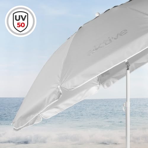 Sombrilla de playa de aluminio Aktive con funda de transporte 4