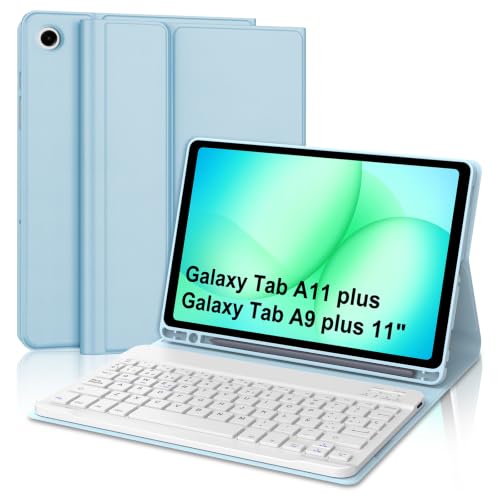 Funda teclado para Samsung Galaxy Tab A11 Plus evita caídas y escribe con Ñ