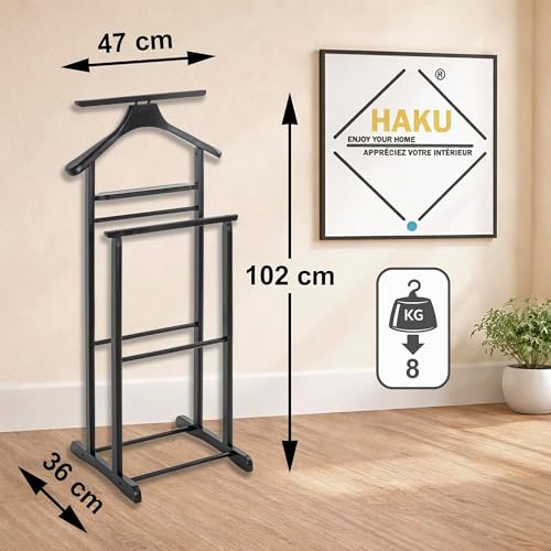 Valet de hombre HAKU de madera para evitar arrugas en trajes y chaquetas 6