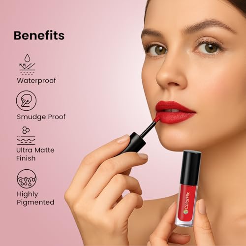 Image of ColorFlix Glam Mini Lip Kit Set of 6, UltraStay Liquid Lipsticks for All Day Wear 2ml Each