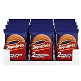 Bulk Buy Milk Chocolate Digestive Biscuit Packs Individually Wrapped Crunchy Wheat Biscuits - On-the-Go Snack, Tea & Coffee Break Treats (12, Wheatmeal Biscuits)