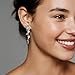 Sonateomber Silver Pearl Prom Long Dangle Earrings for Women, Elegant Rhinestone CZ Leaf Butterfly Bridal Earing Wedding Fashion Jewelry Gift