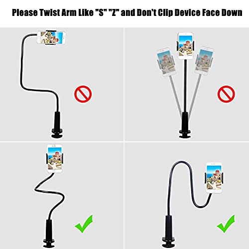 Support col de cygne flexible 360 pour smartphone pour soulager le cou - 7