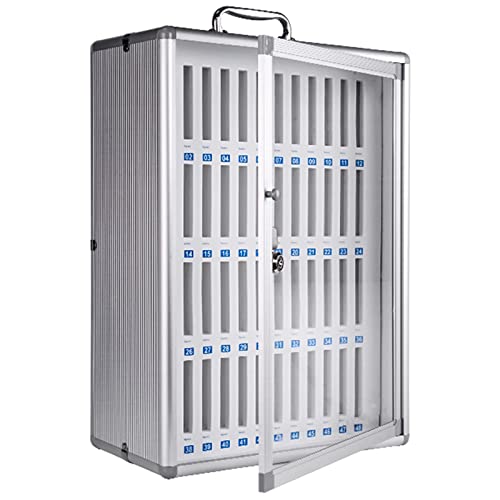 Boîte de rangement pour téléphones portables en aluminium QYYZTQY avec poignée et verrou de sécurité