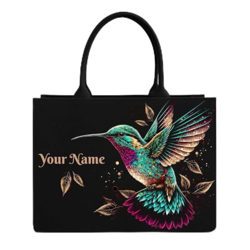 ANGEL Customised Tote Bag for Women – Printed Cotton Denim Canvas, Washable, Eco-Friendly Handbag – Personalised Name Tote for College, Office & Travel (Size: 12 x 16 x 5 inch)