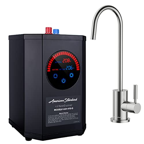 American Standard ASH-410 Digital Hot Water Dispenser, Includes Brushed Nickel Single Handle Faucet 1500 Watts, 110v