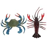 Crabe de simulation de mer: le faux animal peut fournir une décoration pour votre aquarium de maison de bureau, joli décor d'aquarium