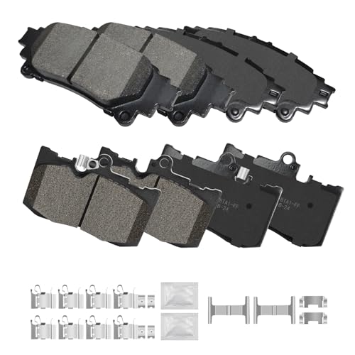 Texunoze Ceramic Disc Brake Pads Kits Front and Rear, Fit