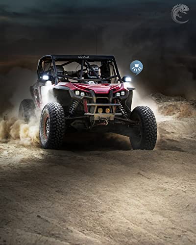 Lupar Utv Led Side Mirror With Puddle Light Aluminum Side Rear View Mirrors Fit 1.65"-2" Roll Cage Bar For Side By Side Polaris Rzr Pioneer Can-Am Kawasaki Teryx Mule Yamaha Rhino Wolverine Teryx Mule #TOP6