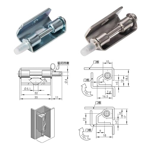 Boîte de distribution à charnière encastrable en acier inox CL257 - 7