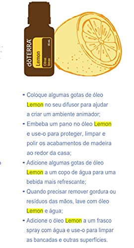 Oleo Essencial Lemon Limão Siciliano 5 Ml Doterra