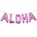 16 inch Tropical Hawaii Party Decorations Balloons Banner Aloha Foil Balloon Wedding Birthday Party Supplies (Aloha Rose Red)
