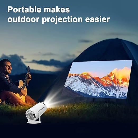 Image of Krisons Zytel-003 Smart LED Projector with Free 20 Watts SoundBar,1080p HD Resolution, Rotatable Design, Built-in Streaming Apps(Netflix etc.), 3500 Lumens, Screen Mirroring,1+16GB,Android+BT+WiFi