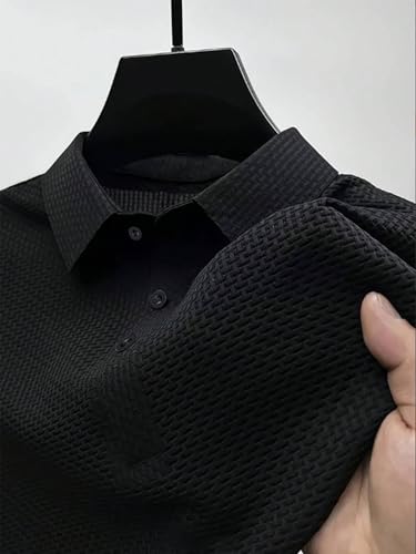 Image of TAGDO Men's Cotton Rich Polo Tshirt | Textured Fabric Casual Collar T Shirt for Men | Half Sleeve Regular Fit Trendy Polo Tee Shirts for Everyday Wear (2029)