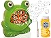 Produktbild Gamez Jam Frog Seifenblasenmaschine für Kleinkinder, Kinder, Babys, Erwachsene, sogar Hunde. Unterhalten Sie Ihre Kinder im Garten und drinnen. Batteriebetriebenes Bubble-Spielzeug mit Bubble-Mix