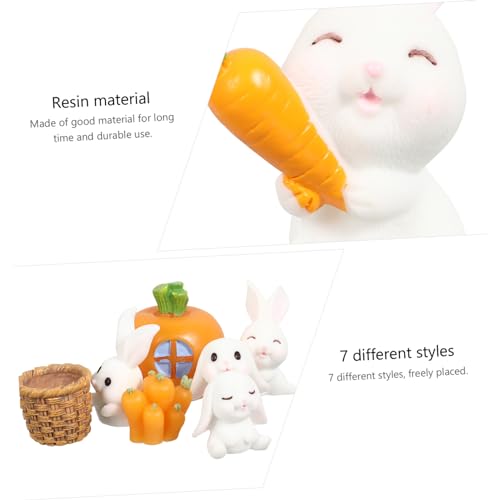 Mini pour les enfants décorations de gâteaux lapin et figurines micro paysage