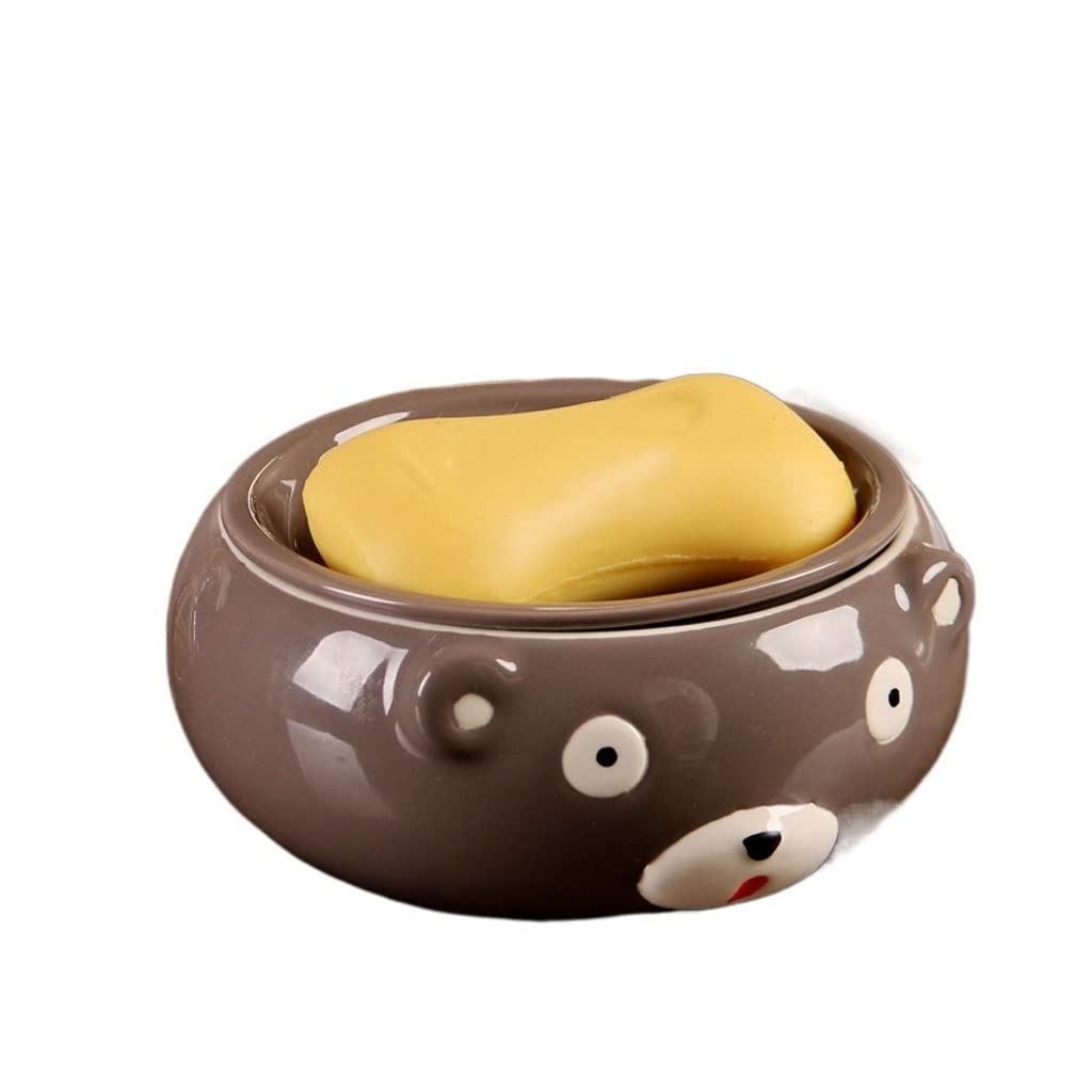 Soap Dish Ceramic Draining Countertop Soap Box Indoor Washbasin Bathroom Kitchen Draining Separation Soap Tray Soap Dish Bath Soap Rack Soap Box