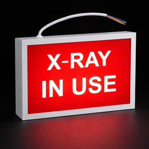 Otoolling X-RAY IN USE LED Radiation Warning Sign Xray Lamp Wall Mount Sign Easy Install Warning Metal Case with Plastic Front 11-1/2