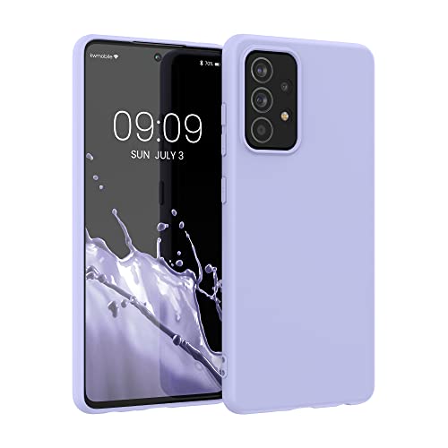 kwmobile Custodia Compatibile con Samsung Galaxy A52 / A52 5G / A52s 5G Cover - Back Case per Smartphone in Silicone TPU - Protezione Gommata - lavanda pastello