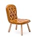 HDZWW Chaise Tabouret de Dossier pour Enfants Chaise Petite Chaise en Bois Massif pour bébé en Cuir Massif + PVC Kaki 37 * 47 * 55.5cm Meubles Cerisier Meubles conçus Chaise de Jeu Racing Sport Style