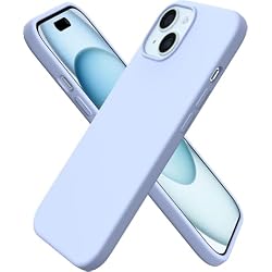 ORNARTO Compatible with iPhone 15 Case 6.1, Slim Liquid Silicone 3 Layers Full Covered Soft Gel Rubber Phone Case, Anti-Scratch Shockproof Protective Cover 6.1 Inch, Baby Blue