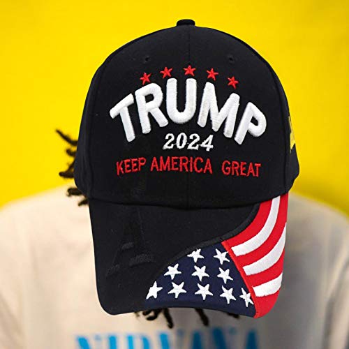 Maak Amerika weer geweldig Hat, Trump 2024 Amerikaanse vlag geborduurde pet, verstelbare Keep America Great Baseball Hat - Image 4