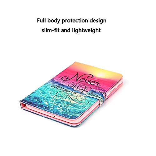 Uucovers Galaxy Tab E 8.0 Case Slim Stand Soft Tpu Flip Case Wallet Cover With Card Slots For Samsung Galaxy Tab E 8.0 Sm-T377 4G Lte Verizon/Sm-T375 Tablet,Never Stop #TOP6