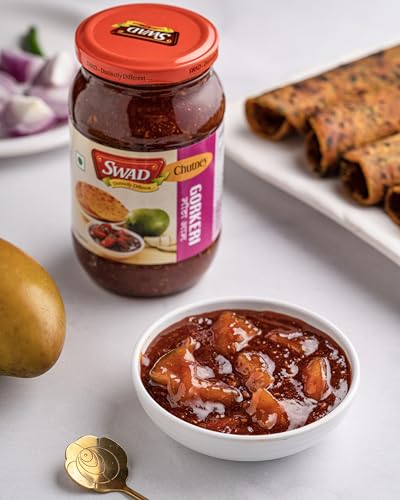 SWAD Delicious and Traditional Sweet Gor Keri Pickle Chutney/Meetha Aam Ka Aachar/Sweet Gujarati Gor Keri Mango Chatni - 500 Gm