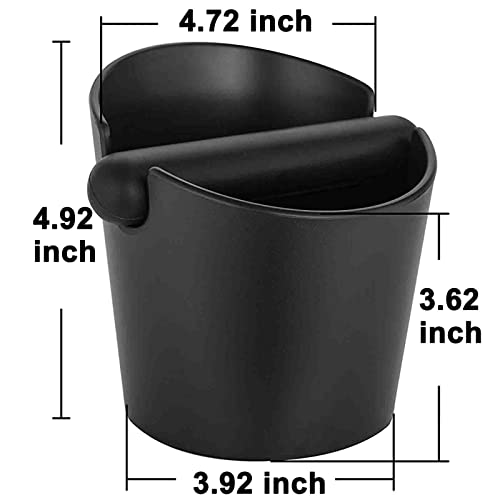 Espresso Knock Box, 4.8 Inch Coffee Waste Container with Detachable Knock Bar and Non-Slip Base, Durable Barista Style (Round) - Image 2