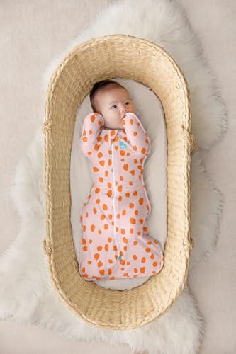 Image of Love To Dream Swaddle UP, Baby Sleep Sack, Twin Zipper For Easy Diaper Changes, Arms UP Position, Hip-Healthy, Lightweight & Breathable, Sleeping Bag, Moderates Temps, 1-3 M, Light Pink Jumbo Animal