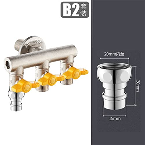 Vanne d'eau en laiton DN15 grand débit pour robinet de salle de bain - 3
