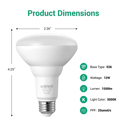 Edishine 2-Pack Led Grow Light Bulb, Full Spectrum Grow Led Bulb 11W, Plant Led Light Bulbs, Grow Light Bulb For Indoor Plants, Seedlings, Greenhouse, Hydroponic, E26 Base, Etl Listed #TOP7
