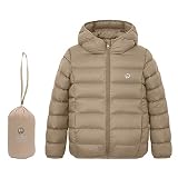 Bouclede Toddler Baby Boys Girls Goose Down Jackets 750 Fill Light-Weight Water-Resistant Hooded Win