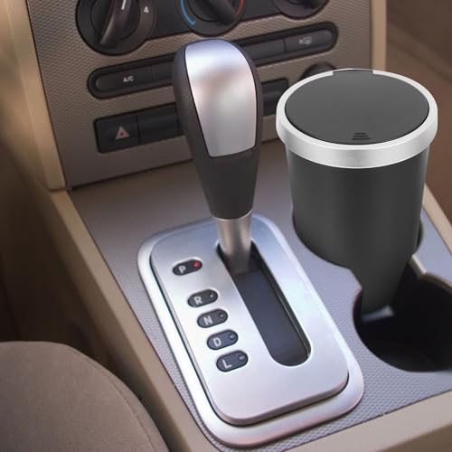 Bote de basura para coche rectangular de PP plata; organizador de residuos discreto y compacto 5