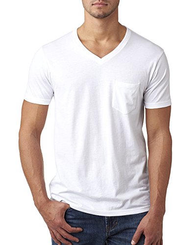 Next Level Men's CVC Tee with Pocket L White