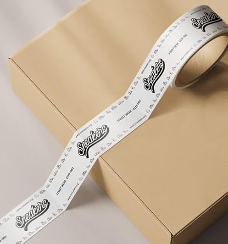 Custom Bespoke Printed Packaging Tape, 50mm x 66m, 1-3 Color Options, Use with A Standard Tape Dispenser (72, 1 colour on white background, 50mm x 66 meter)