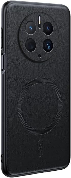 Pzwoxukhov Compatible with Huawei Mate 50 Pro Case Cover,PU Leather,Shockproof Phone Case,Compatible with MagSafe,Compatible with Huawei Mate 50 Pro Case Black