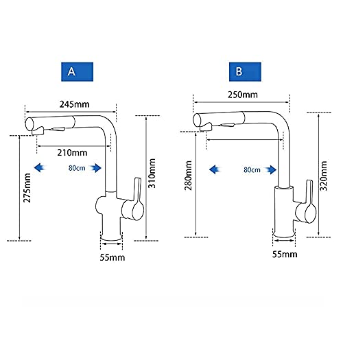 Mitigeur évier de cuisine eau chaude et froide pour grand évier double