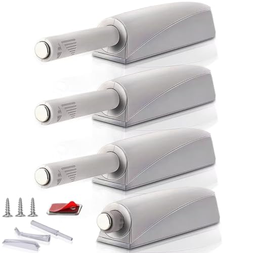 Push to Open Door Latch Cabinet Hardware CBRIVE 4 Pack Magnetic Push Latches & Lock for Hidden Door...