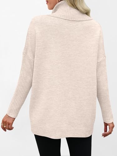ANRABESS Women's Oversized Sweater Turtleneck Long Sleeve Casual Knit Tunic Pullover Sweaters Tops 2025 Fall Winter Outfits4