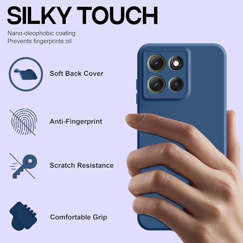 Image of Hupshy Liquid Silicone Back Cover Case for OnePlus Nord CE 6 Lite 5G | Soft Micro-Fibre Lining Inside | Camera Protection Bump | Shockproof Back Cover Case for OnePlus Nord CE 6 Lite 5G (Blue)