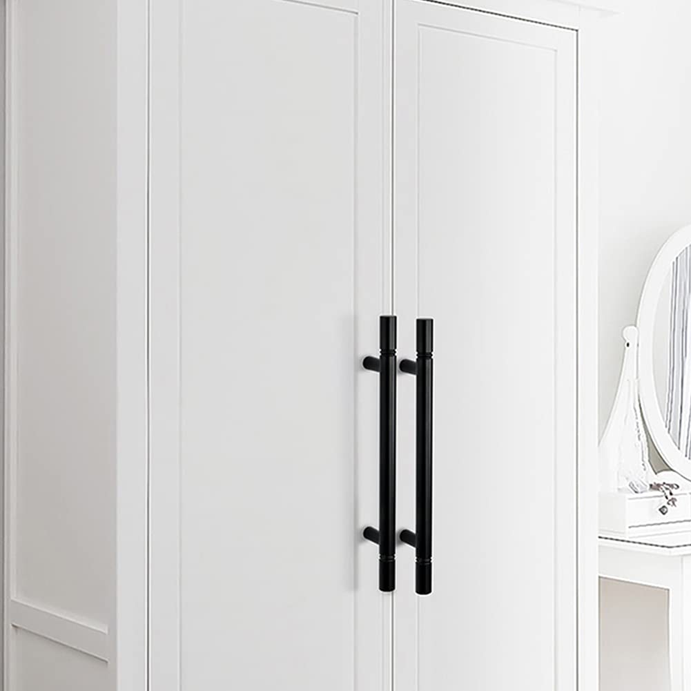 2 stuks meubelgrepen slaapkamer deurgrepen grepen knoppen keukengrepen keukenkast meubels handgrepen zwart kastgrepen ladegrepen voor keuken kledingkast (gatafstand: 256mm