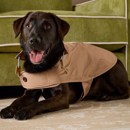 Image of Rosewood x Joules Burra Brown Raincoat for Dogs, Large, Washable, Lightweight, Water-Resistant Dog Coat for Large Dogs